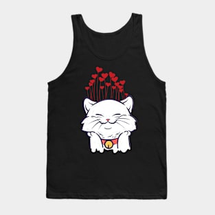 Cat Love Hearts Funny Adorable Design Perfect for Cat Owners and Cat Lovers Tank Top